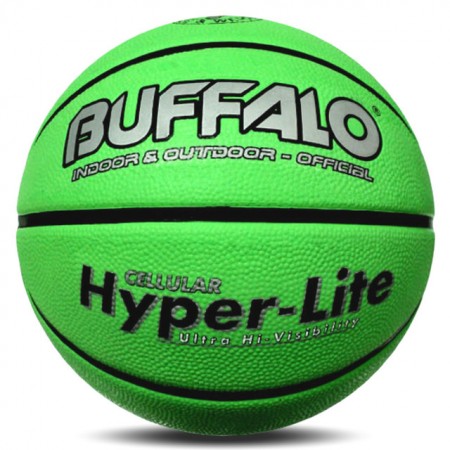 Buffalo Sports Hyper-Lite Cellular Rubber Basketball | Size 7 Neon Green